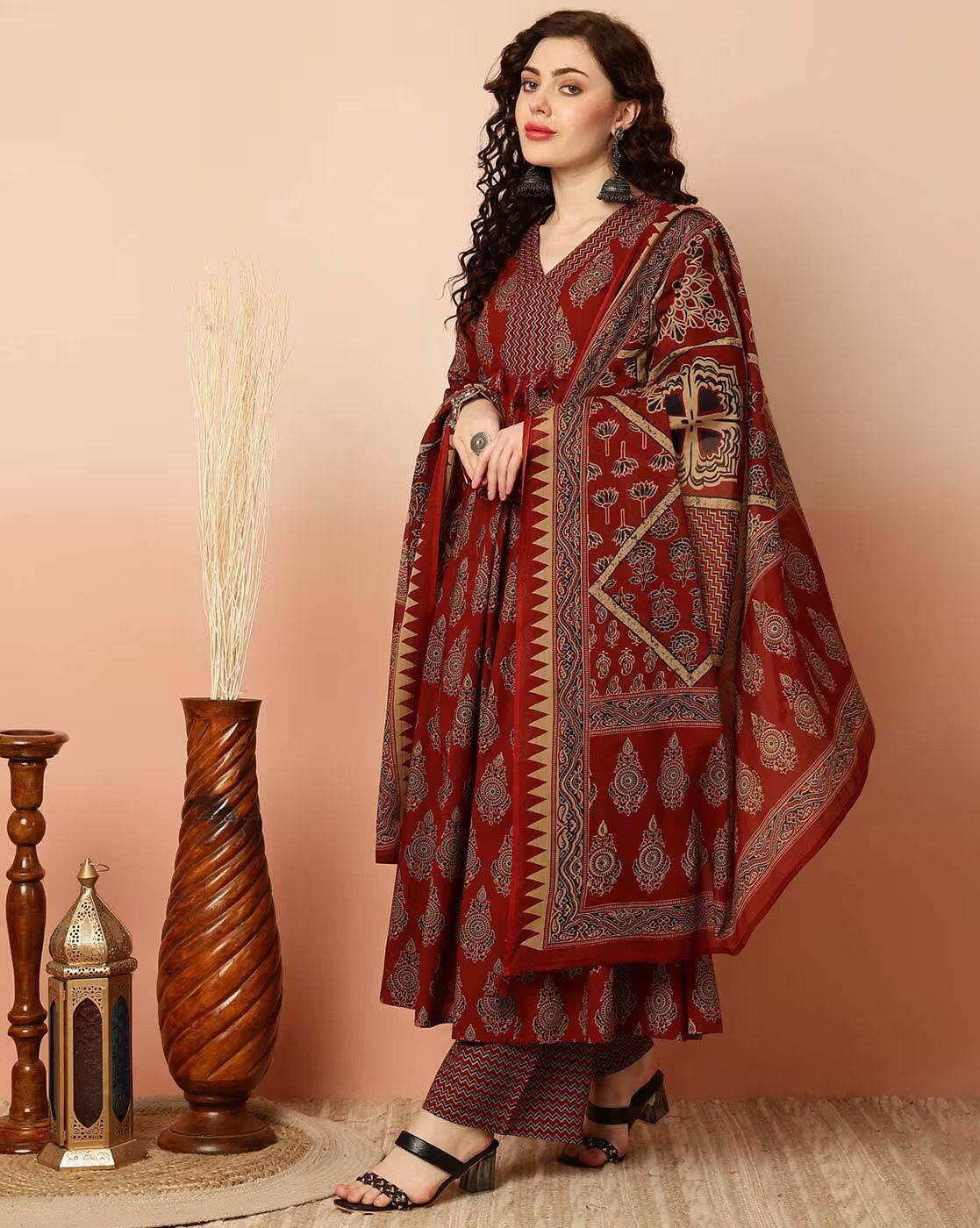 Dhruvi 227 Rayon Kurti Bottom With Dupatta