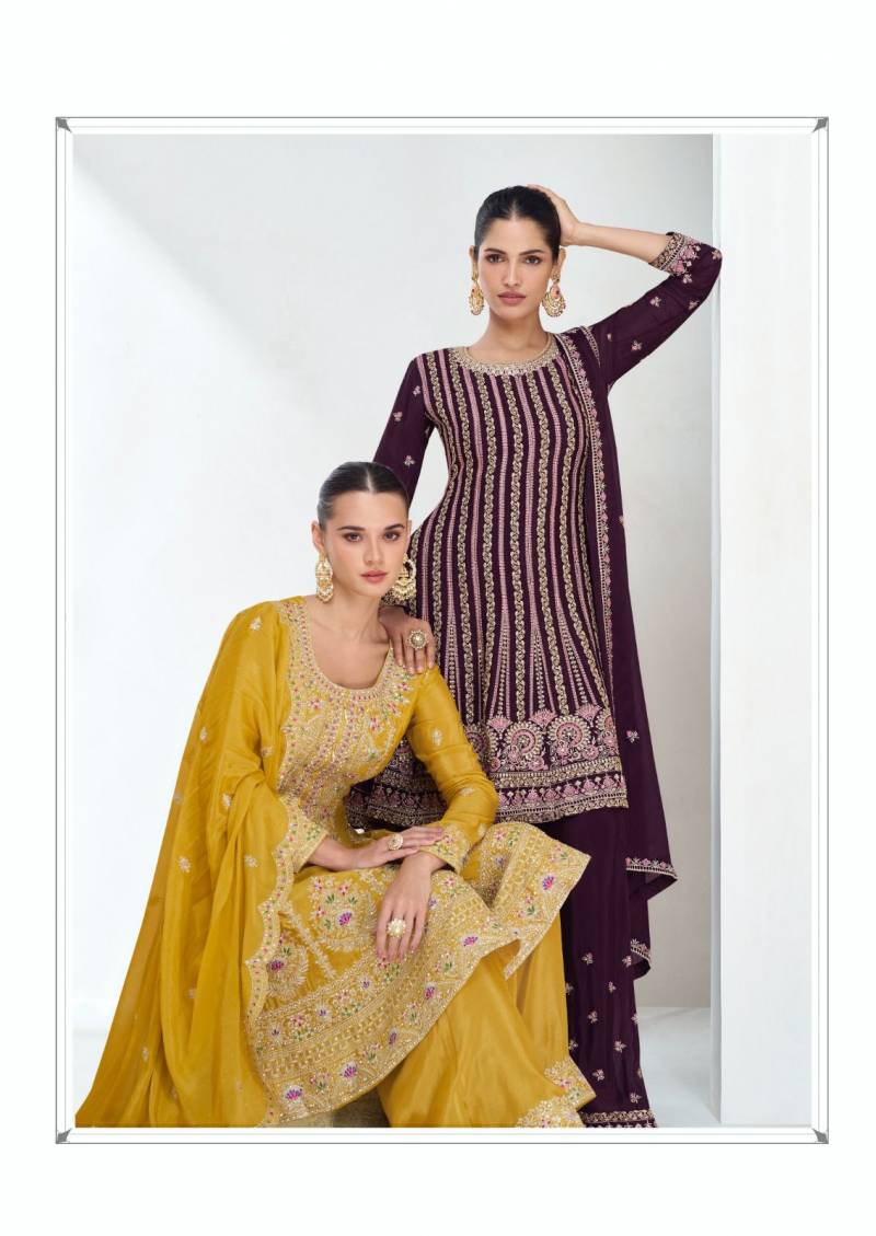 Aashirwad Aarika Chinon Silk Salwar Kameez Collection