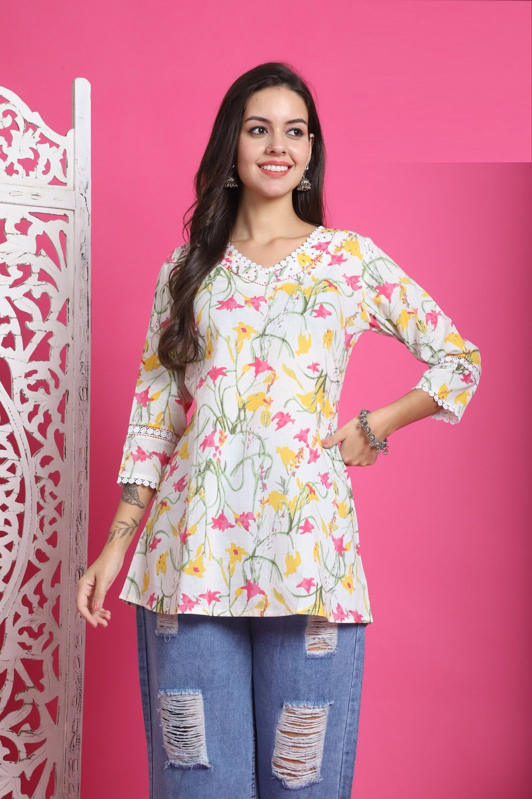 Trendy Zoori Cotton Short Kurti Collection