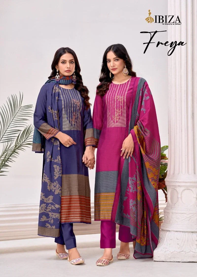 Ibiza Freya Pashmina Digital Printed Salwar Kameez Collection