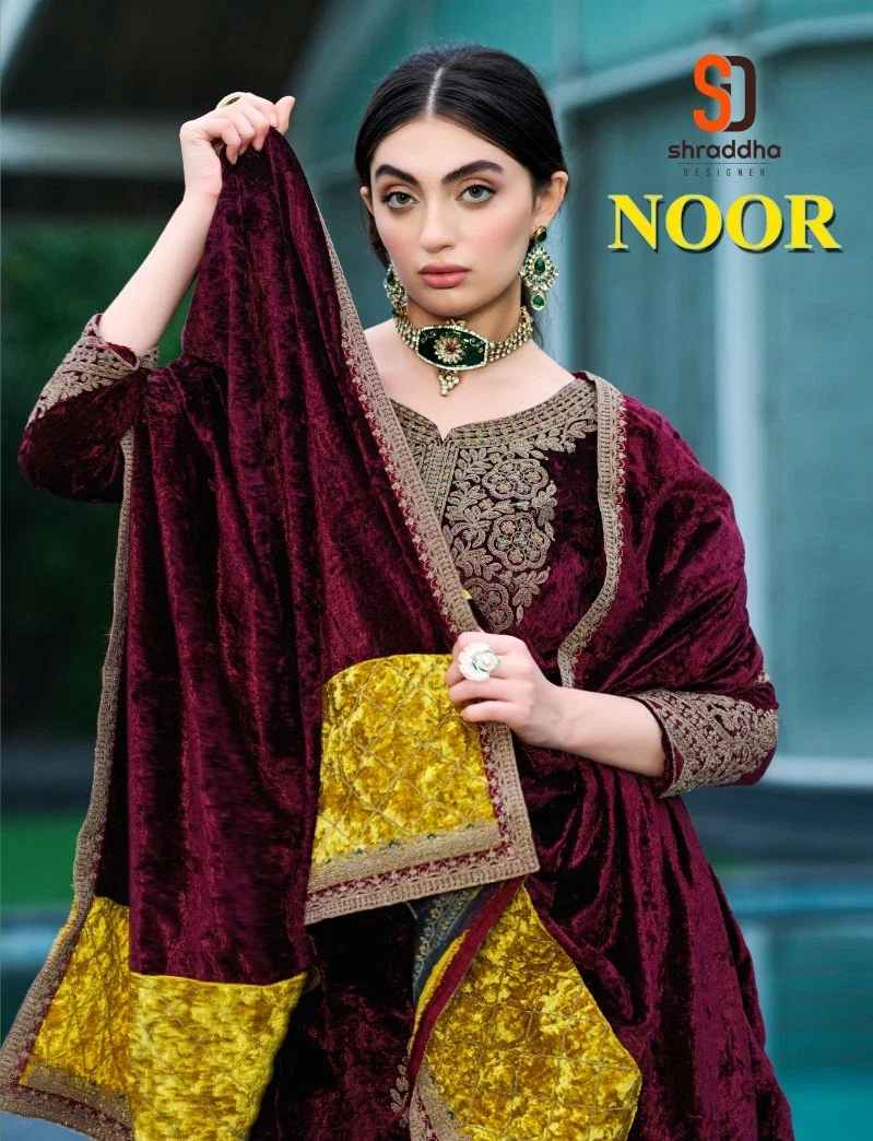 Shraddha Noor Velvet Designer Salwar Suits Collection