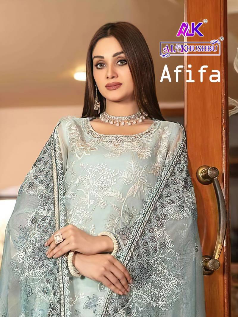 Al Khushbu Afifa Georgette Pakistani Salwar Suits