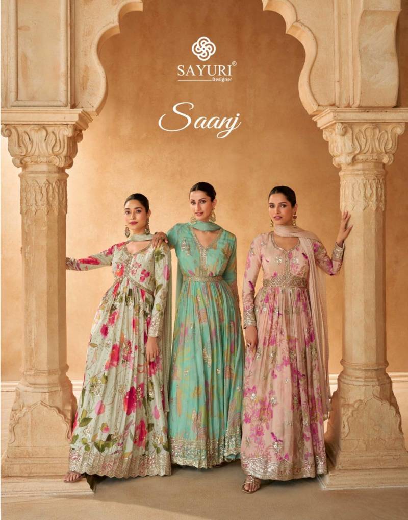 Sayuri Saanj Designer Gown With Dupatta Collection