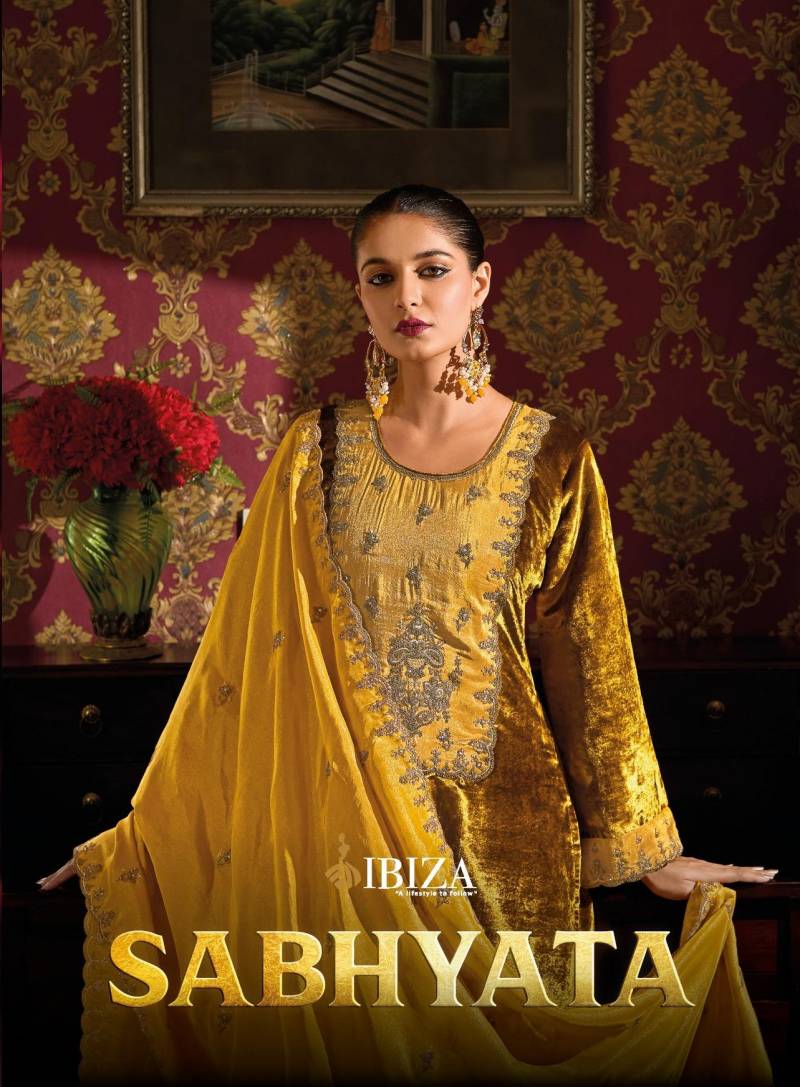Ibiza Sabhyata Velvet Embroidered Salwar Kameez Collection