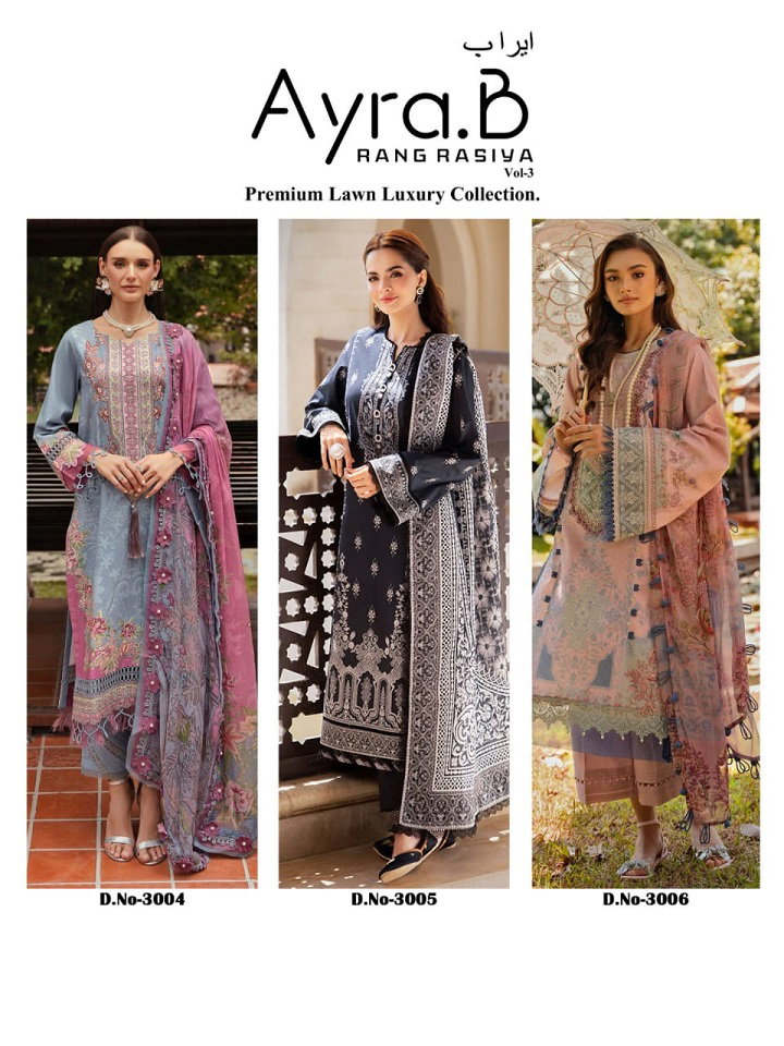 Sof Ayra B Vol 3 Cotton Dress Material Collection