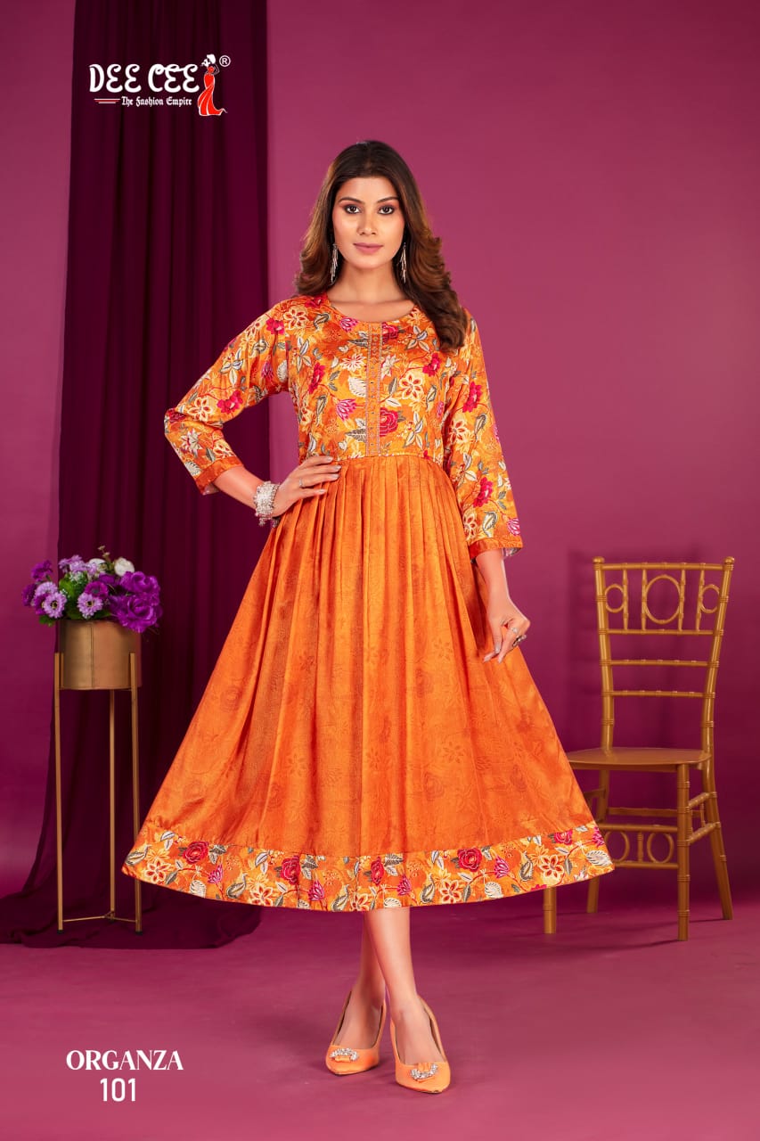 Deecee Organza Fancy Digital Printed Kurti Collection