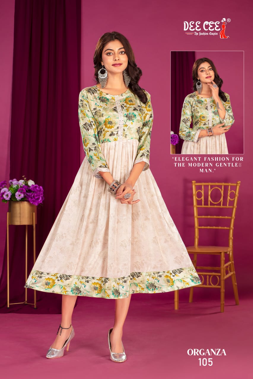 Deecee Organza Fancy Digital Printed Kurti Collection