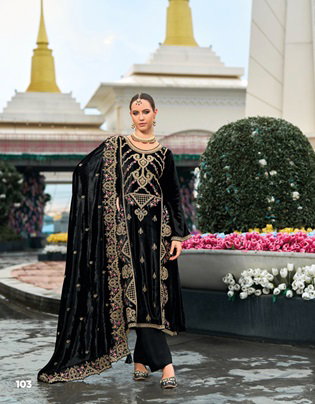 Rangati Cartel Velvet Embroidered Salwar Kameez Collection