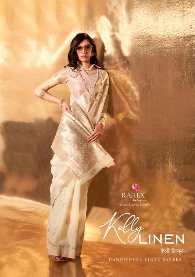 Rajtex Kelly Linen Handwoven Fancy Sarees Collection