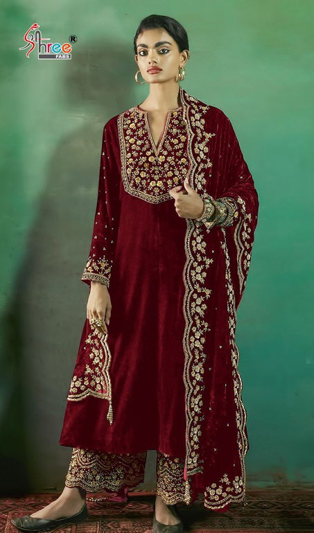 Shree K 1916 Velvet Embroidered Pakistani Salwar Suits