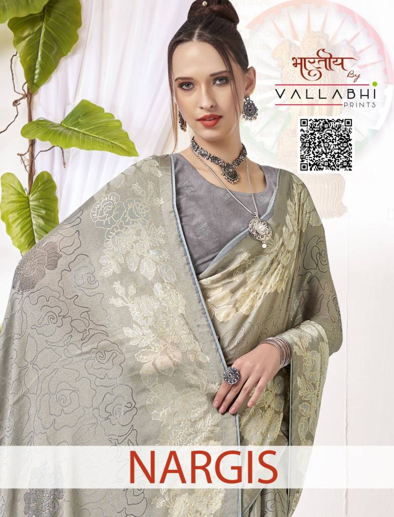 Vallabhi Nargis Brasso Fancy Printed Saree Collection