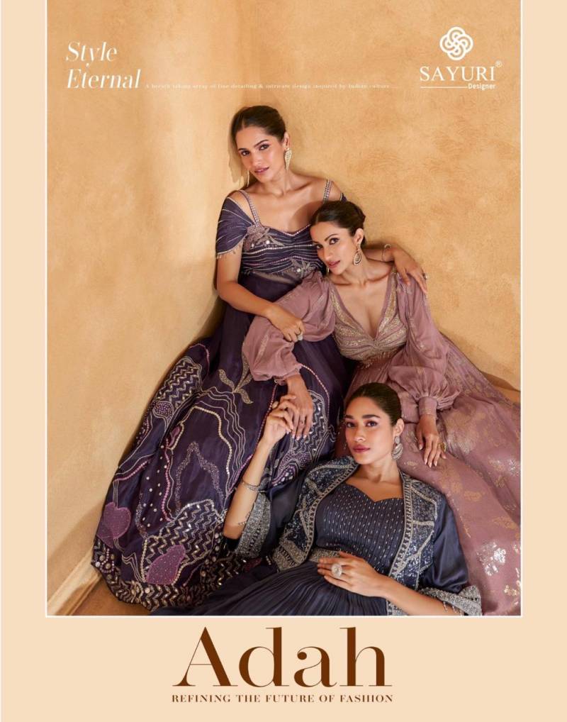 Sayuri Adah Chinon Silk Designer Indo Western Collection