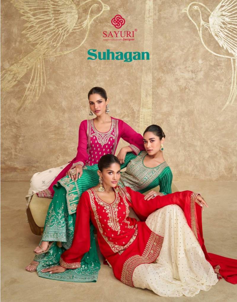 Sayuri Suhagan Chinon Silk Designer Salwar Kameez Collection