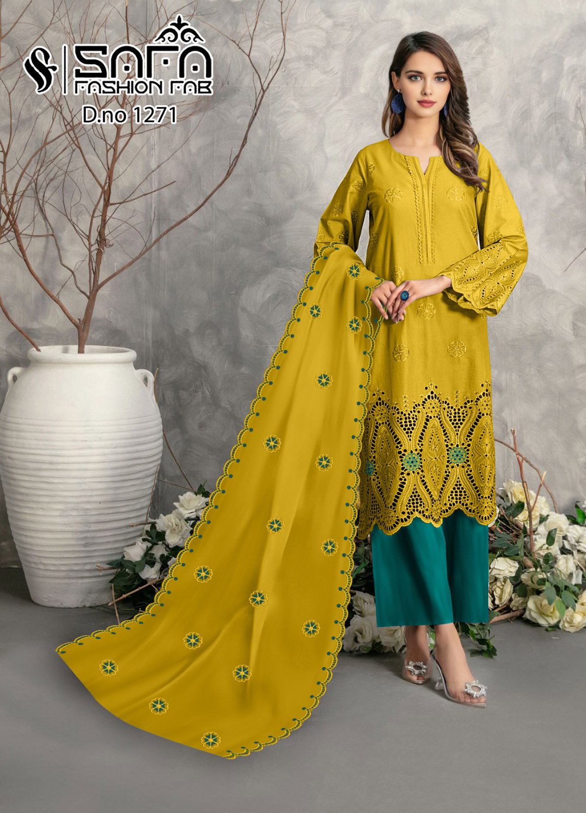 Safa Fashion Fab 1271 Colours Ready Made Pakistani Suit