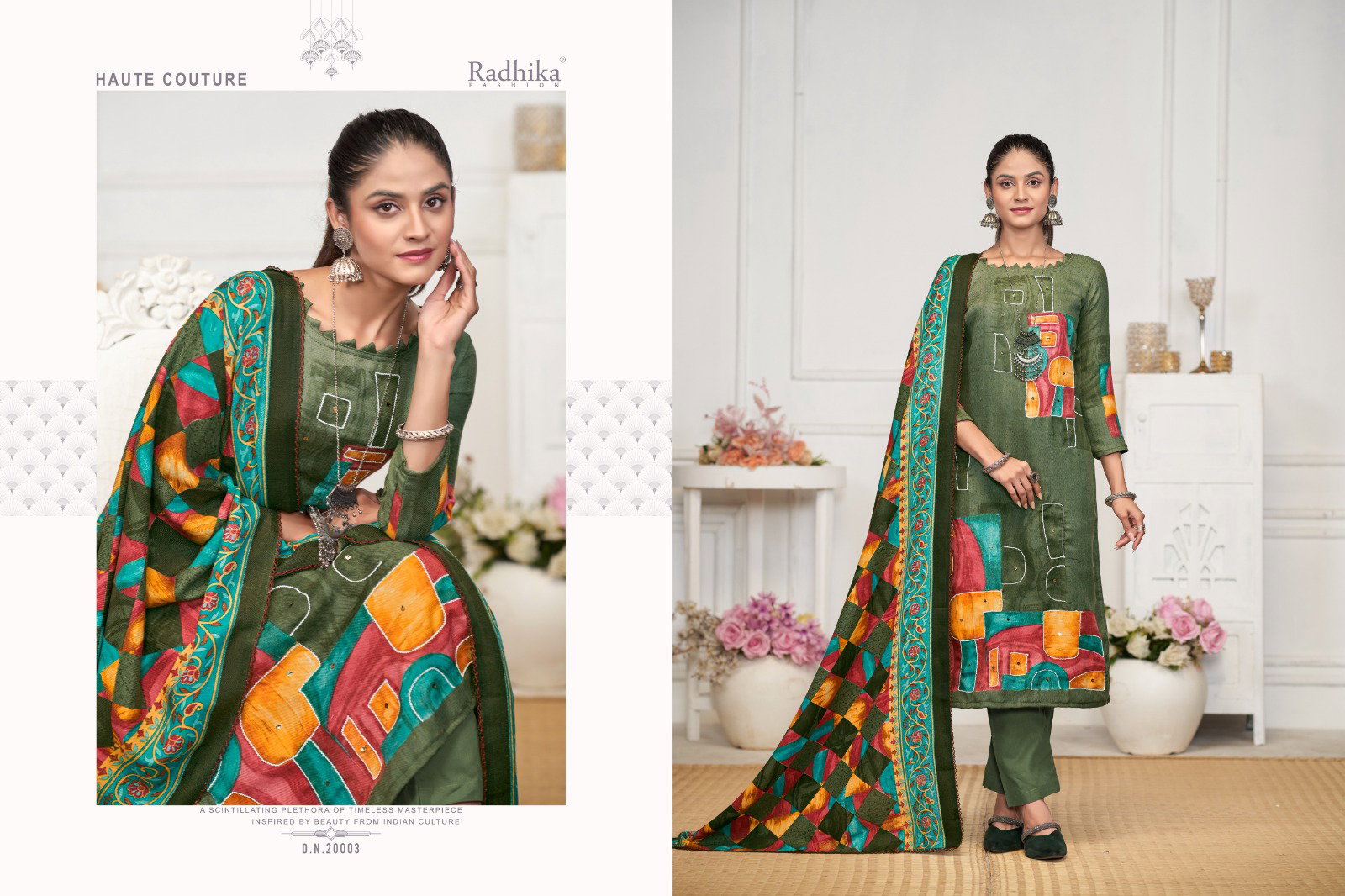 Radhika Rehnuma Pashmina Dress Material Collection