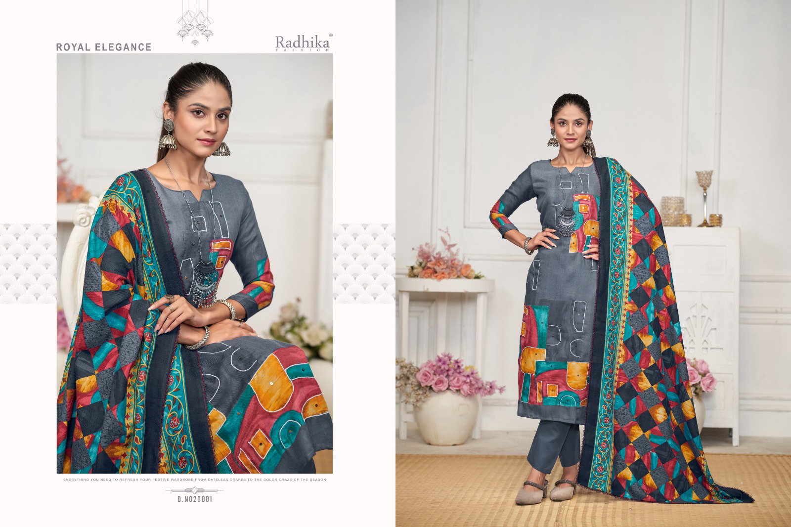 Radhika Rehnuma Pashmina Dress Material Collection