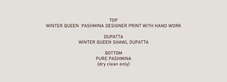 Radhika Rehnuma Pashmina Dress Material Collection