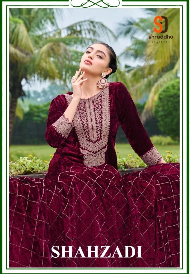 Shraddha Shahzadi Velvet Designer Salwar Suits Collection