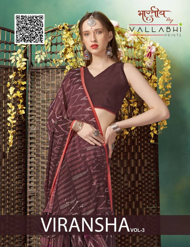 Vallabhi Viransha Vol 3 Georgette Fancy Saree Collection
