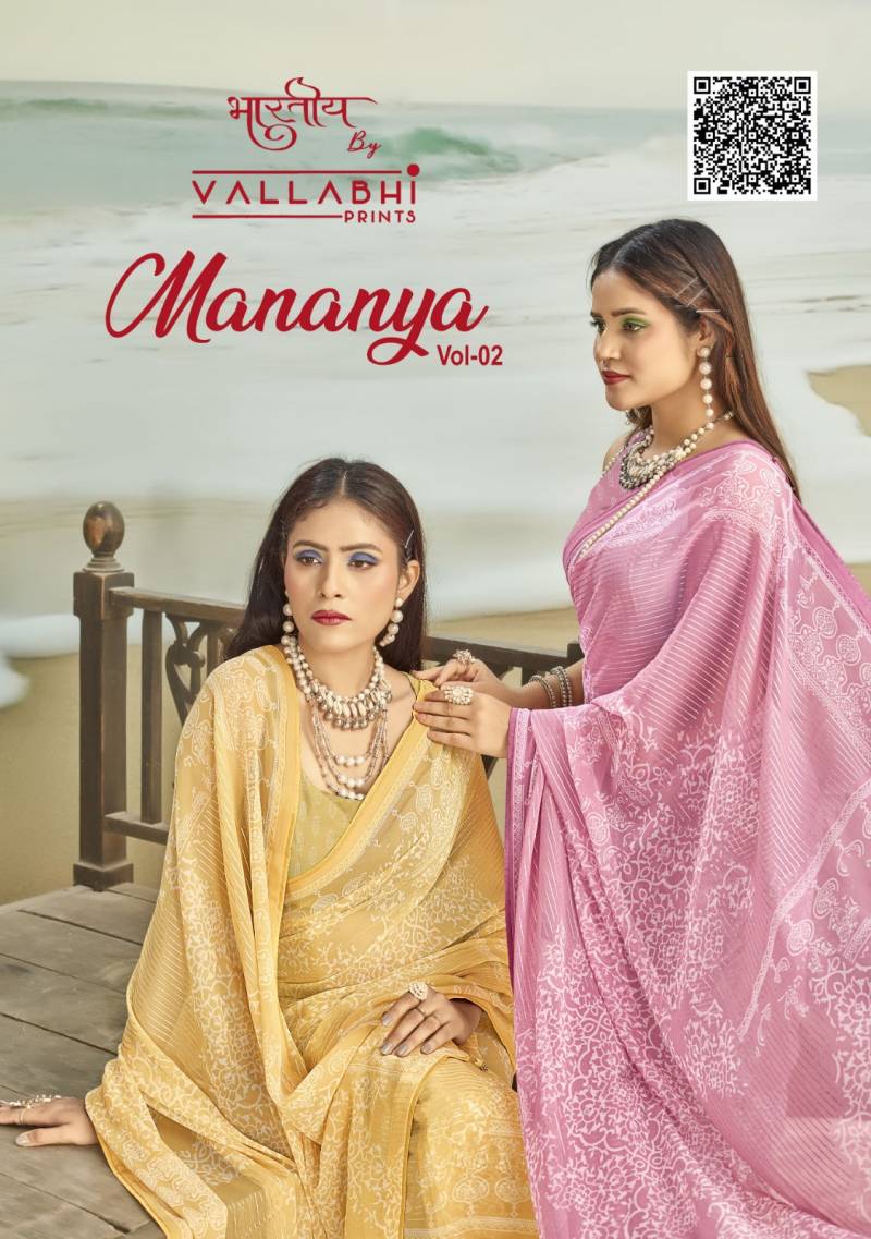 Vallabhi Mananya Vol 2 Georgette Printed Saree Collection