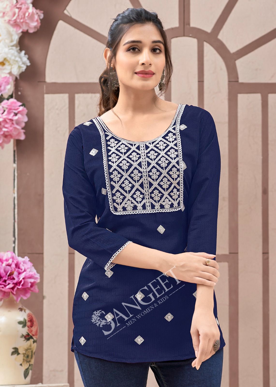 Ragasiya Rayon Embroidery Short Top Collection