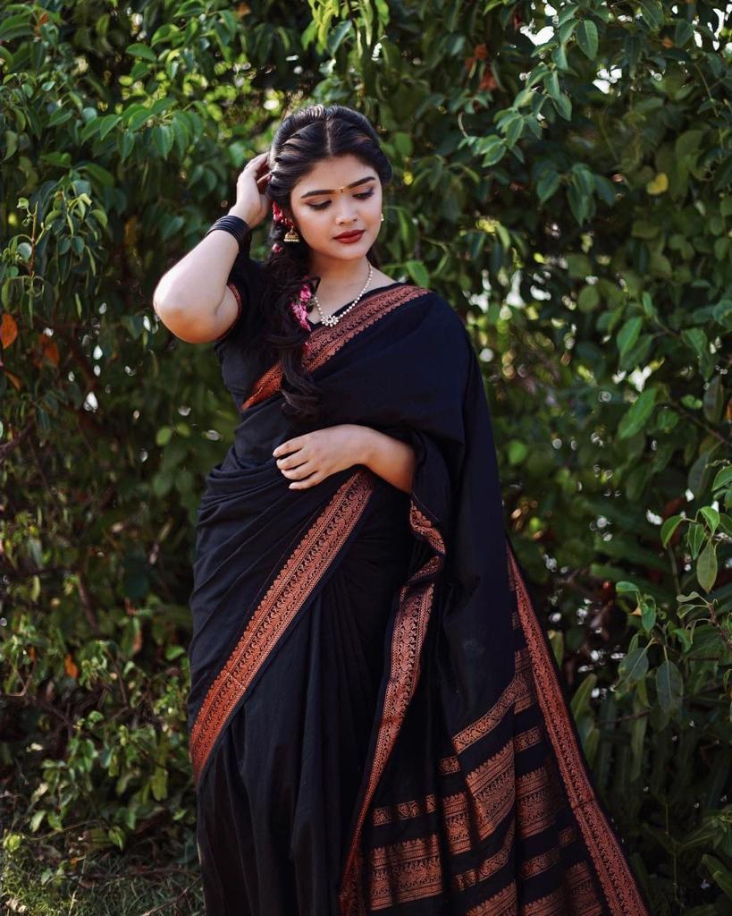 MC 631 Black Kanjivaram Silk Single Saree Collection