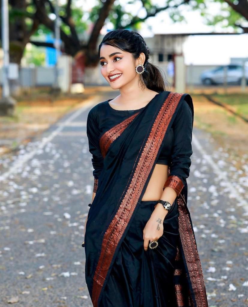 MC 631 Black Kanjivaram Silk Single Saree Collection