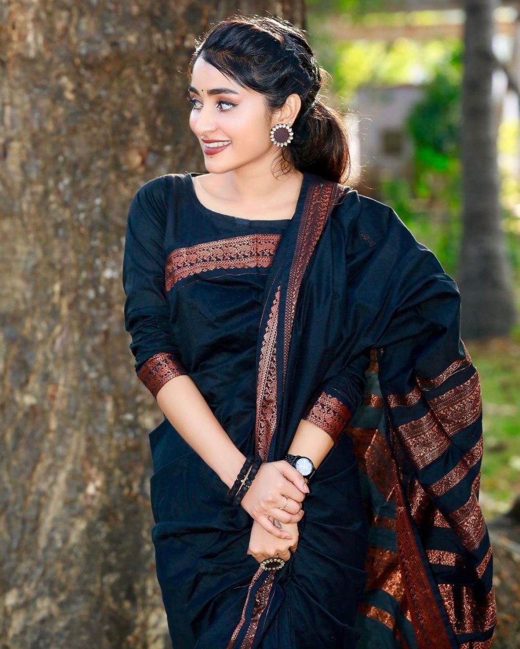 MC 631 Black Kanjivaram Silk Single Saree Collection