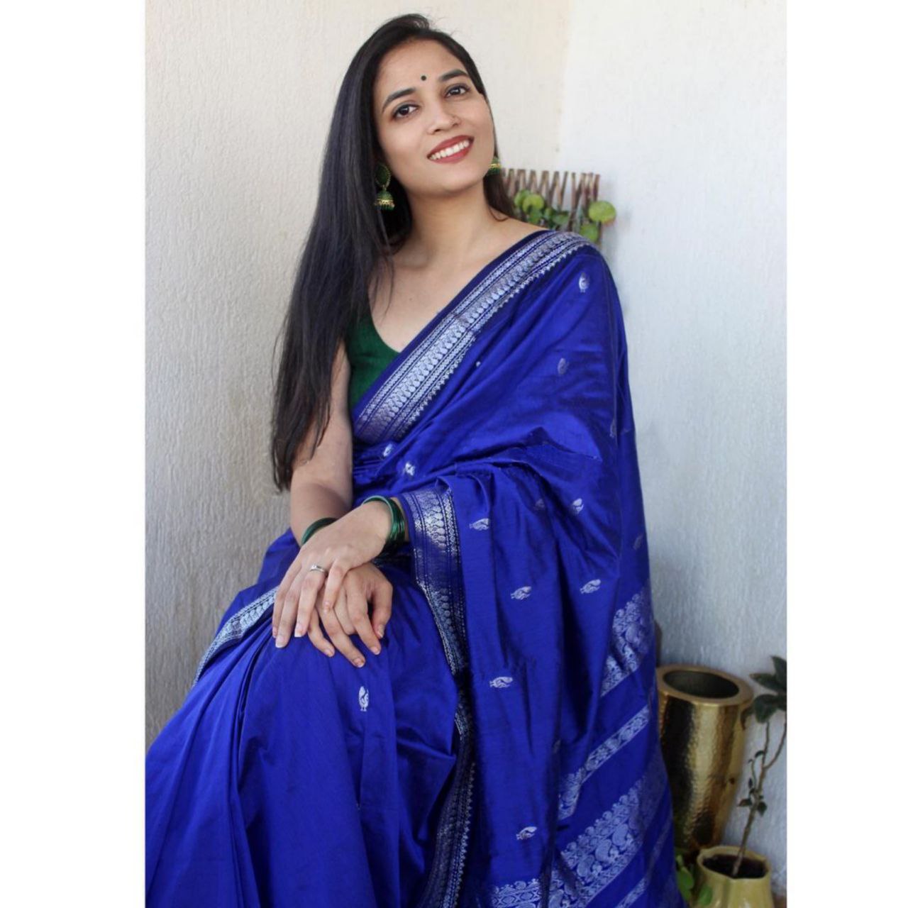 MC 631 Blue Kanjivaram Silk Single Saree Collection
