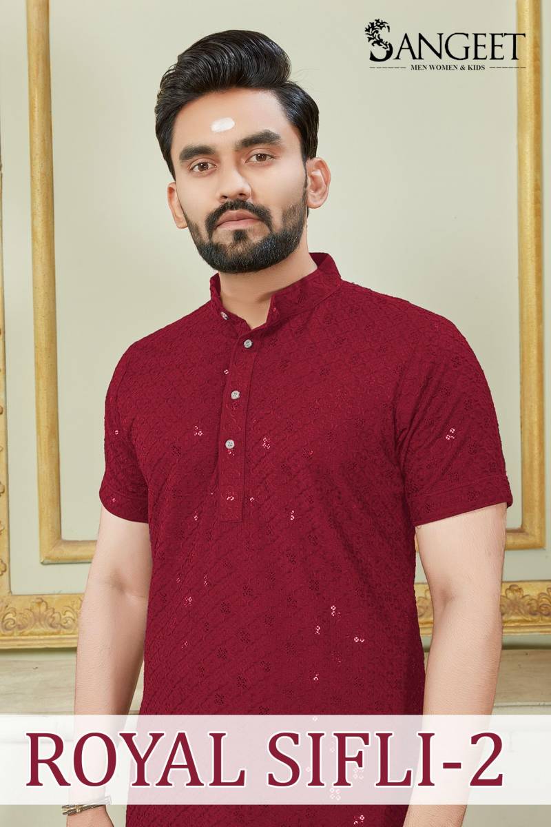 Royal Sifli Vol 2 Mens Rayon Short Kurta Collection