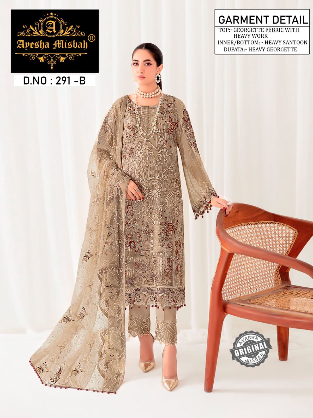 Ayesha Misbah 291 Georgette Pakistani Salwar Kameez