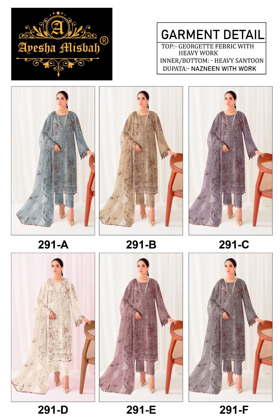 Ayesha Misbah 291 Georgette Pakistani Salwar Kameez