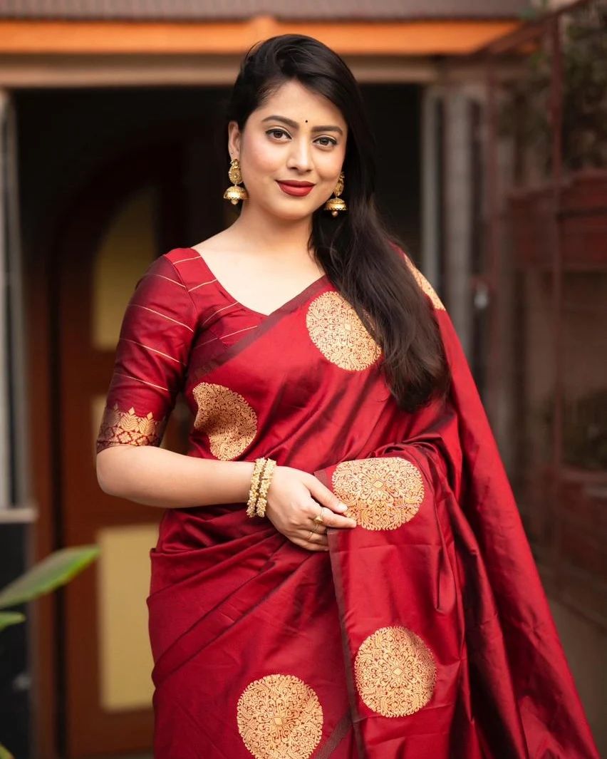 MC 620 RED kanjivaram silk saree collection
