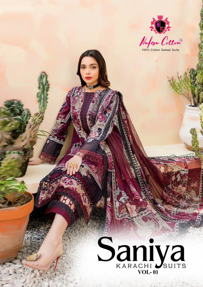 Nafisa Saniya Vol 1 Cotton Printed Dress Material Collection
