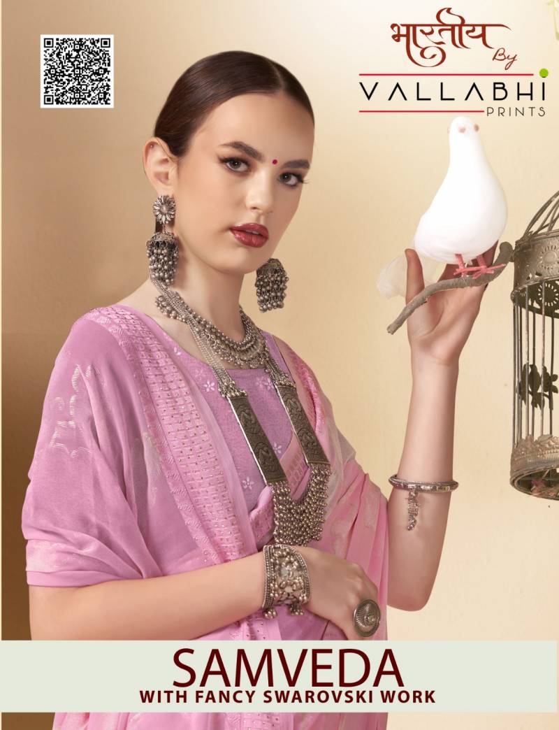 Vallabhi Samveda Georgette Printed Saree Collection