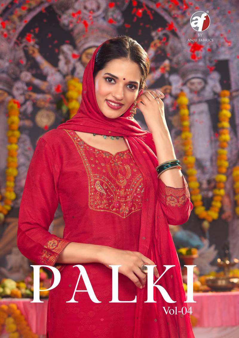 Af Palki Vol 4 Fancy Kurti Pant With Dupatta Collection