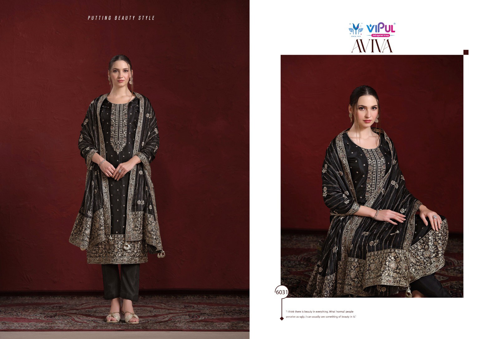 Vipul Aviva Organza Embroidered Salwar Suits Collection