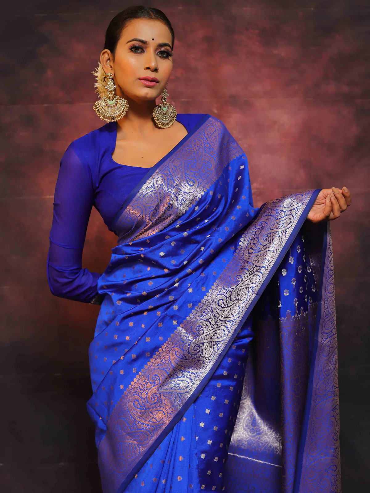 MC 632 BLUE kanjivaram silk saree collection