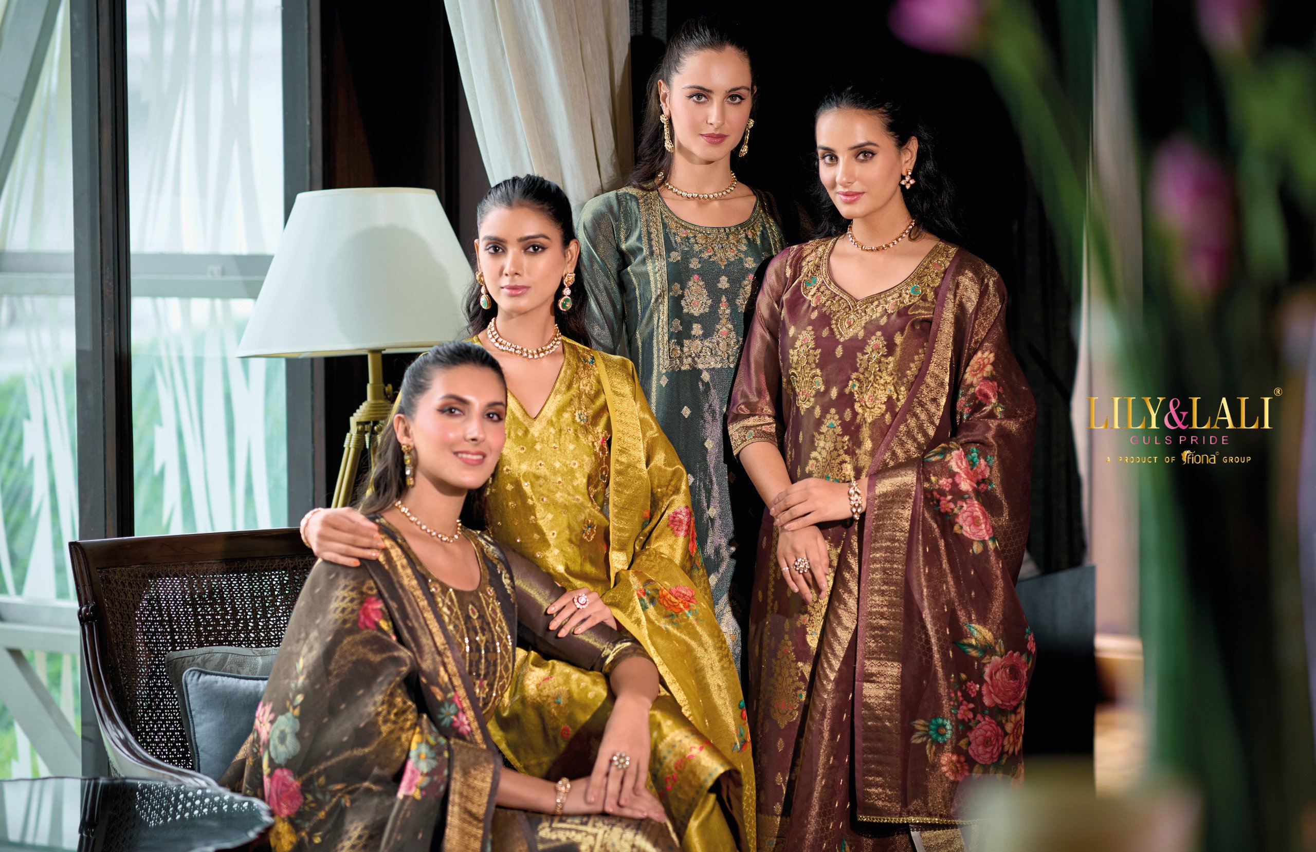 Lily And Lali Faridan Simar Kurti Pant With Dupatta Collection