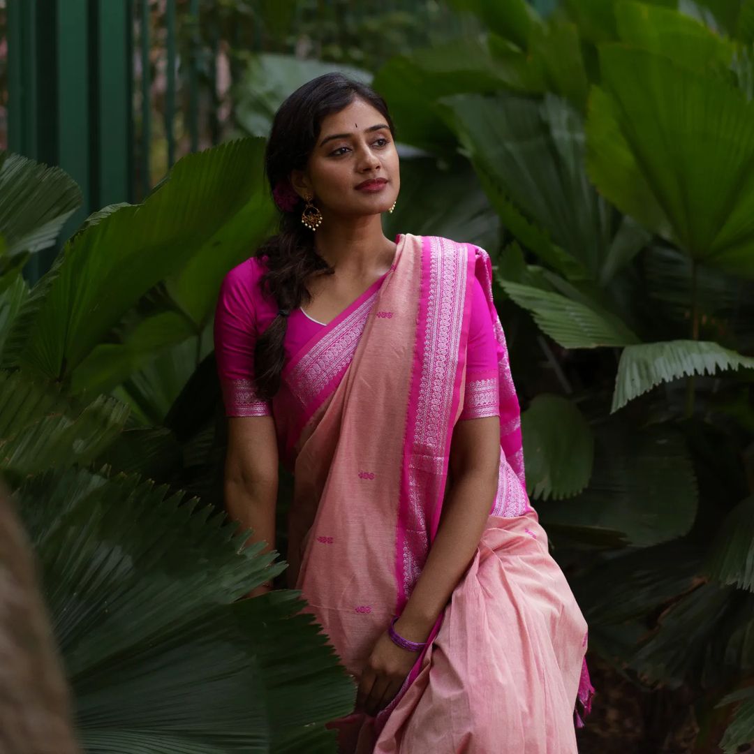 MC 635 PINK-RANI kanjivaram silk saree collection