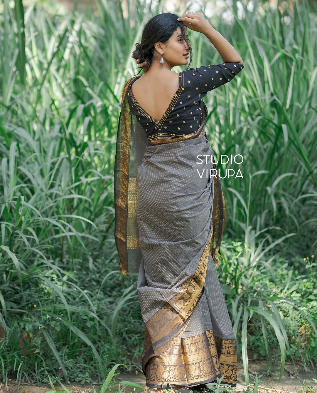 MC 649 GRAY kanjivaram silk saree collection
