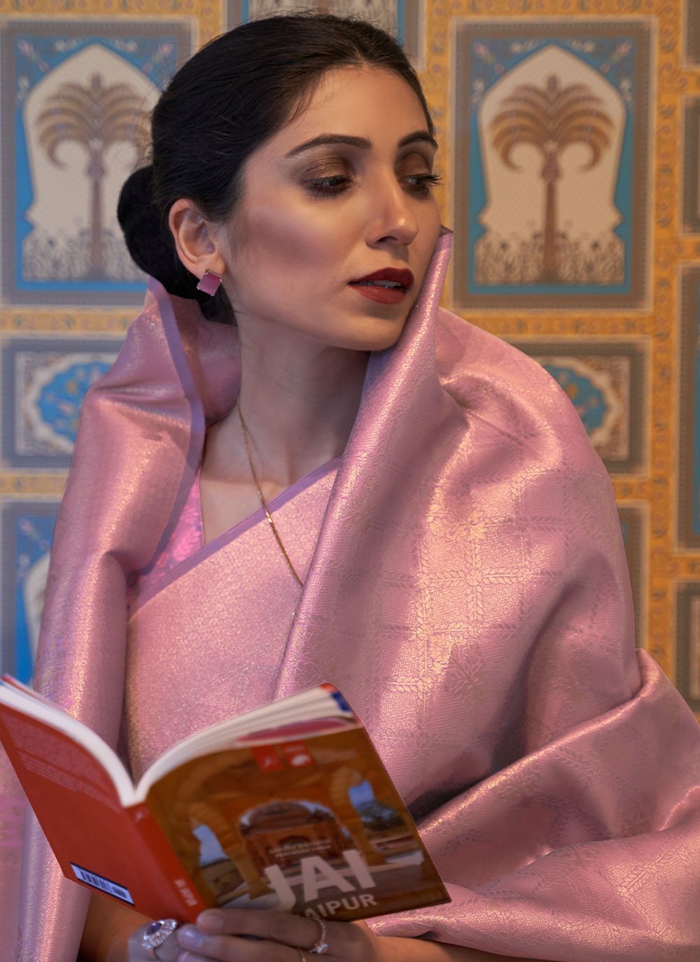 MC 657 PINK kanjivaram silk saree collection