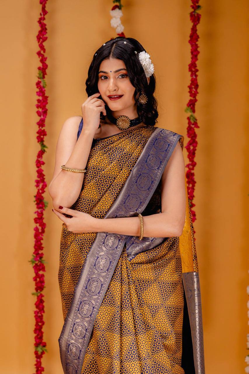 MC 658 BLUE kanjivaram silk saree collection