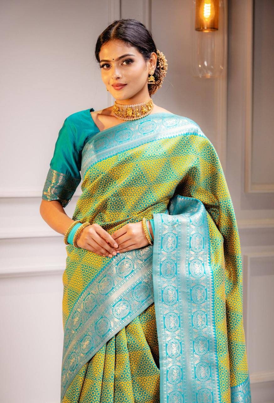 MC 658 FIROZI kanjivaram silk saree collection