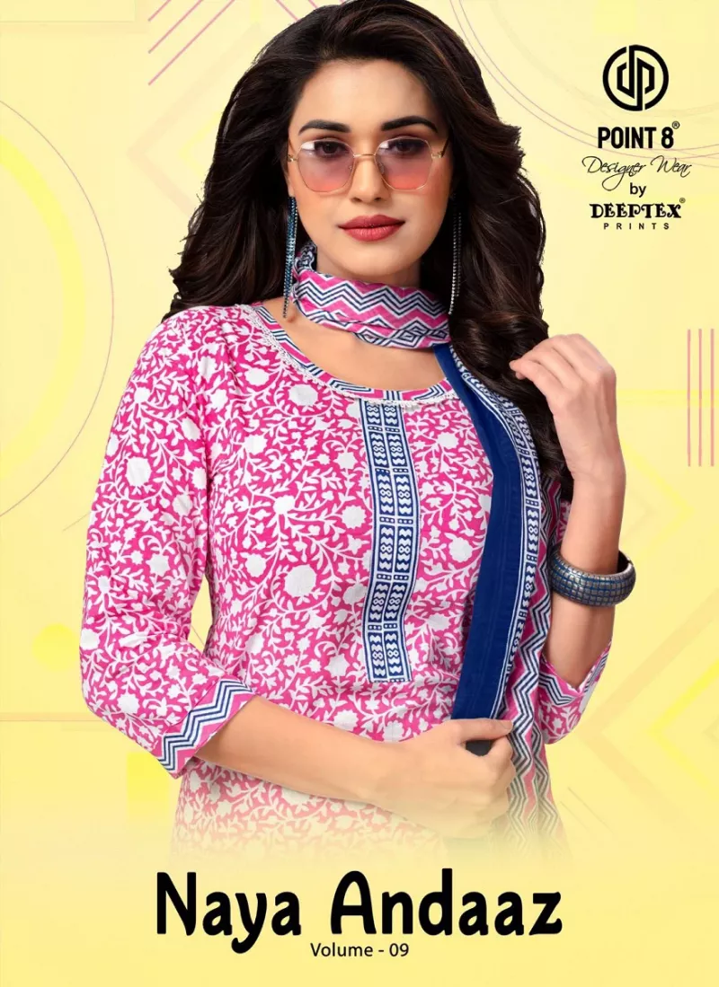 Deeptex Naya Andaaz Vol 9 Cotton Printed Kurti Bottom With Dupatta