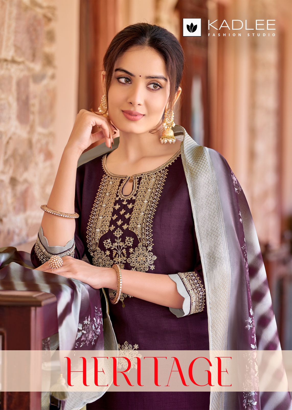 Kadlee Heritage Fancy Kurti Pant With Dupatta Collection