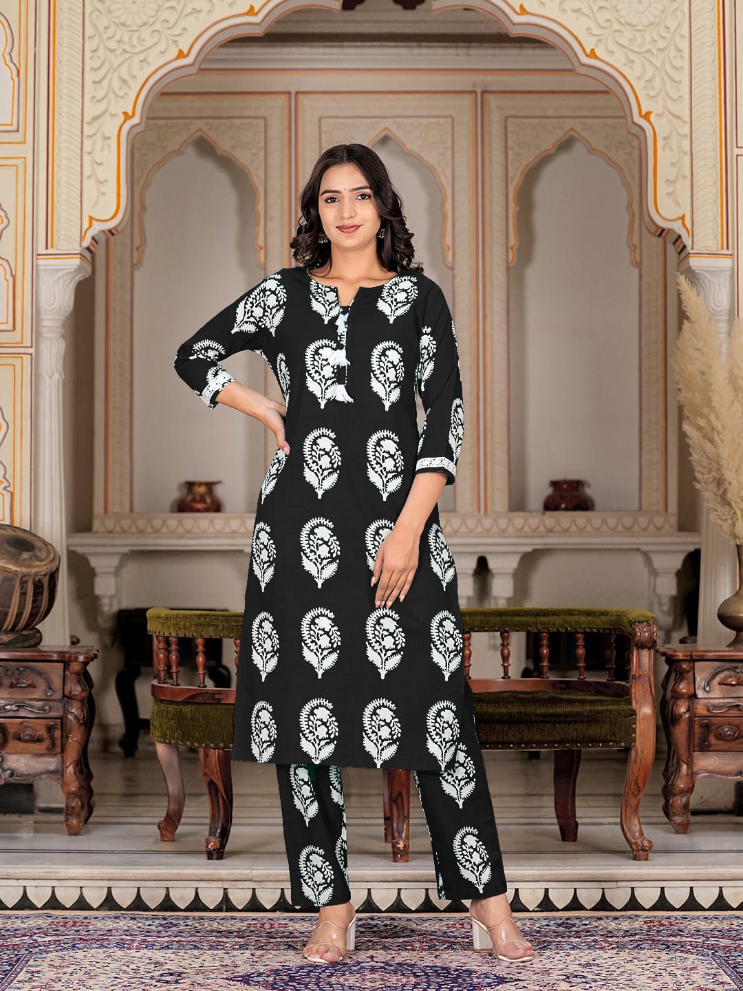 Ziyaa Vol 64 Cotton Printed Kurti With Pant