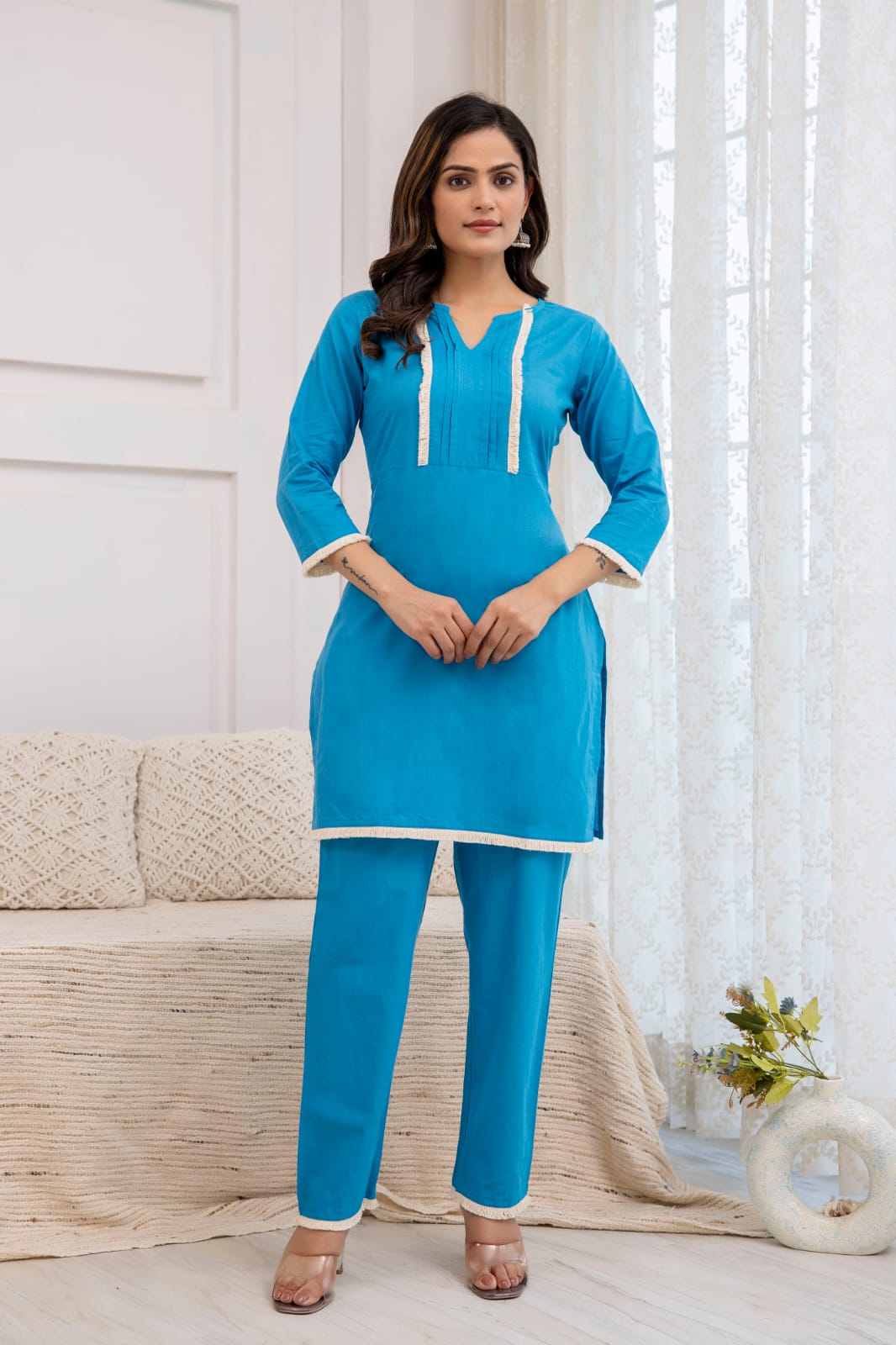 Ziyaa Vol 65 Cotton Fancy Western Co Ord Set