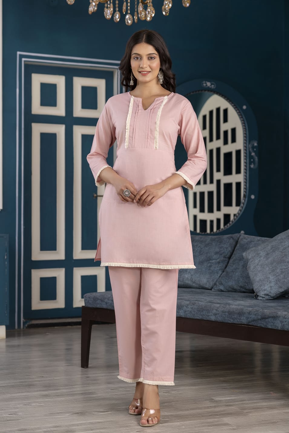 Ziyaa Vol 65 Cotton Fancy Western Co Ord Set