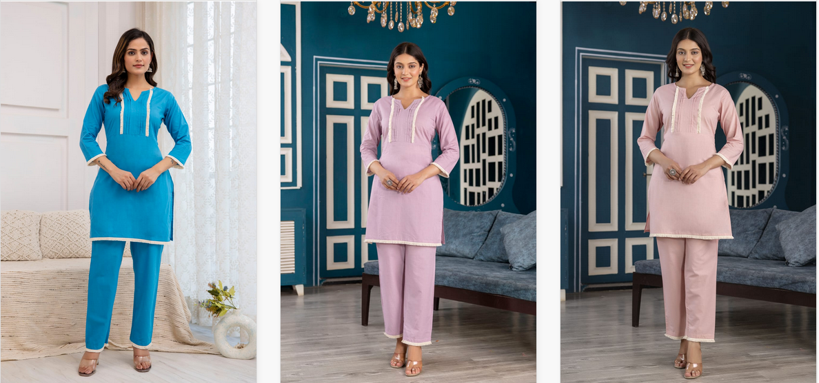 Ziyaa Vol 65 Cotton Fancy Western Co Ord Set